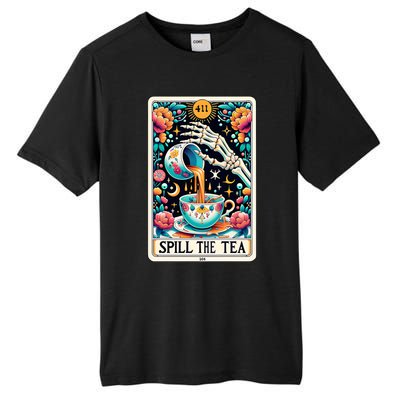 Spill The Tea Funny Tarot Card Sarcastic Skeleton Tall Fusion ChromaSoft Performance T-Shirt