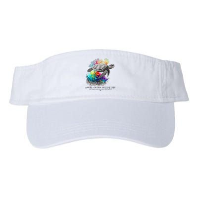 Sea Turtle Tropical Colorful Beach Ocean Travel Souvenir Valucap Bio-Washed Visor