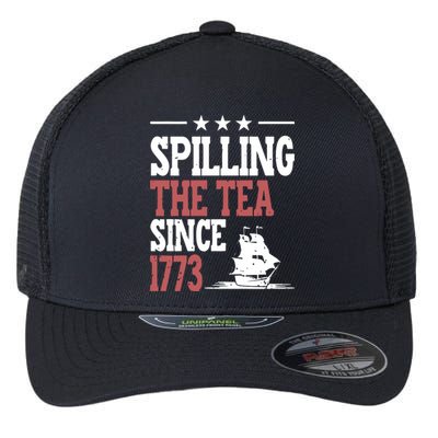 Spilling The Tea Since 1773 Funny History Teacher Flexfit Unipanel Trucker Cap