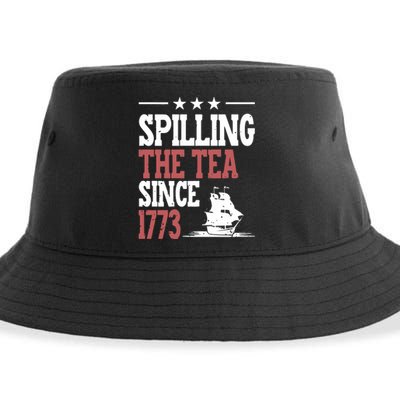 Spilling The Tea Since 1773 Funny History Teacher Sustainable Bucket Hat