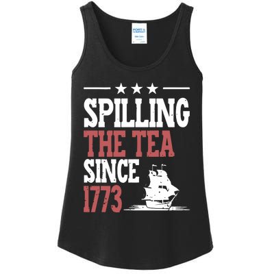 Spilling The Tea Since 1773 Funny History Teacher Ladies Essential Tank