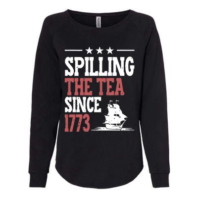 Spilling The Tea Since 1773 Funny History Teacher Womens California Wash Sweatshirt