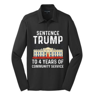 Sentence Trump To 4 Years Of Community Service Silk Touch Performance Long Sleeve Polo