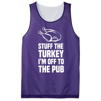 Stuff The Turkey IM Off To The Pub Mesh Reversible Basketball Jersey Tank