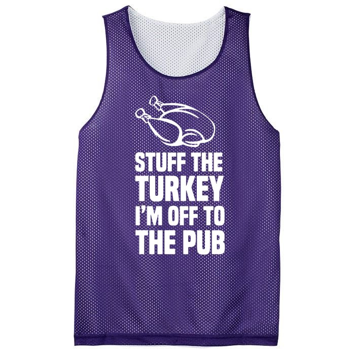 Stuff The Turkey IM Off To The Pub Mesh Reversible Basketball Jersey Tank