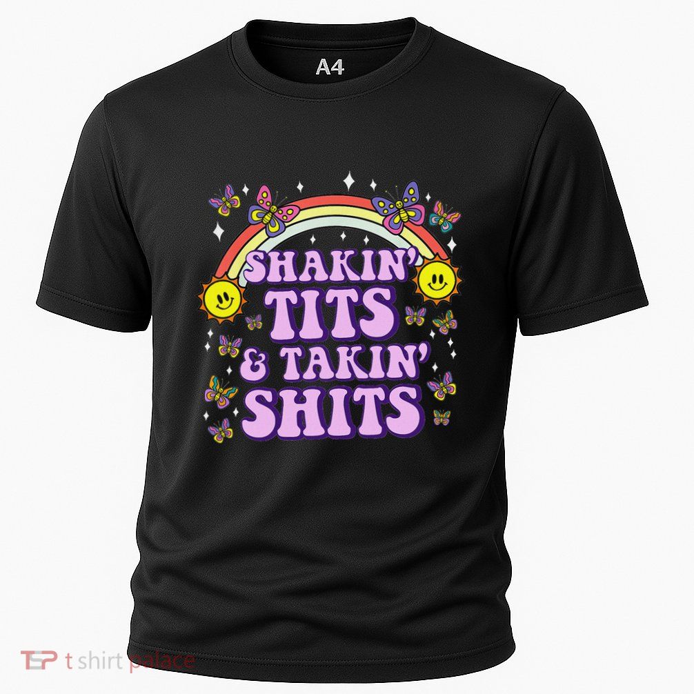 Shakin Tits & Takin Shits Funny Inappropriate Adult Humor Cooling Performance Crew T-Shirt