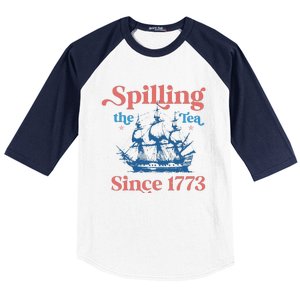 Spilling The Tea Since 1773 Baseball Sleeve Shirt