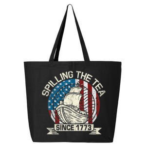 Spilling The Tea Since 1773 Patriotic Tea Party July 4th 25L Jumbo Tote