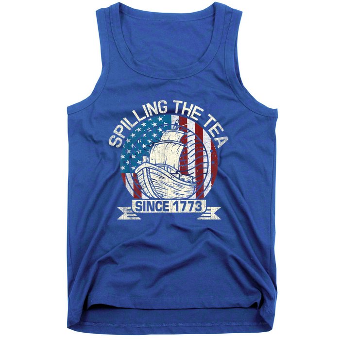 Spilling The Tea Since 1773 Patriotic Tea Party July 4th Tank Top