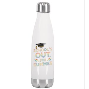 SchoolSout Time To Chill Summer 2024 Funny Gift Stainless Steel Insulated Water Bottle