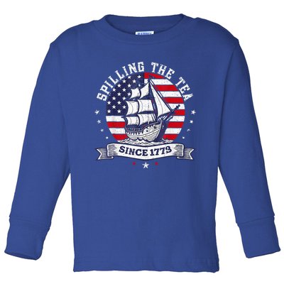 Spilling The Tea Since 1773 History Teacher Toddler Long Sleeve Shirt