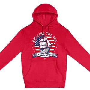 Spilling The Tea Since 1773 History Teacher Premium Pullover Hoodie