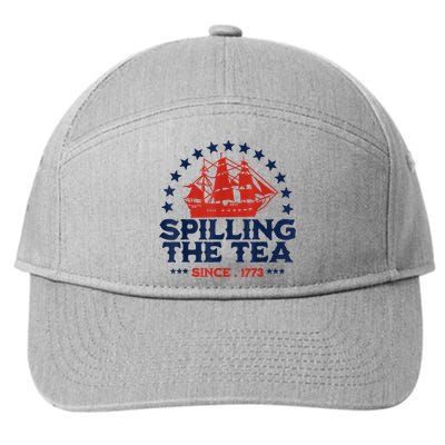 Spilling The Tea Since 1773 Fourth Of July 7-Panel Snapback Hat