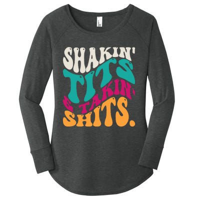 Shakin Tits & Takin Shits Funny Quotes Women's Perfect Tri Tunic Long Sleeve Shirt