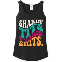 Shakin Tits & Takin Shits Funny Quotes Ladies Essential Tank