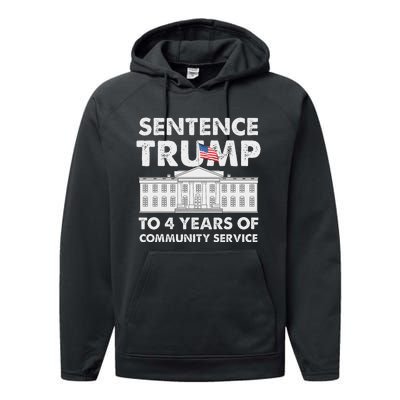 Sentence Trump To 4 Years Of Community Service Trump Performance Fleece Hoodie