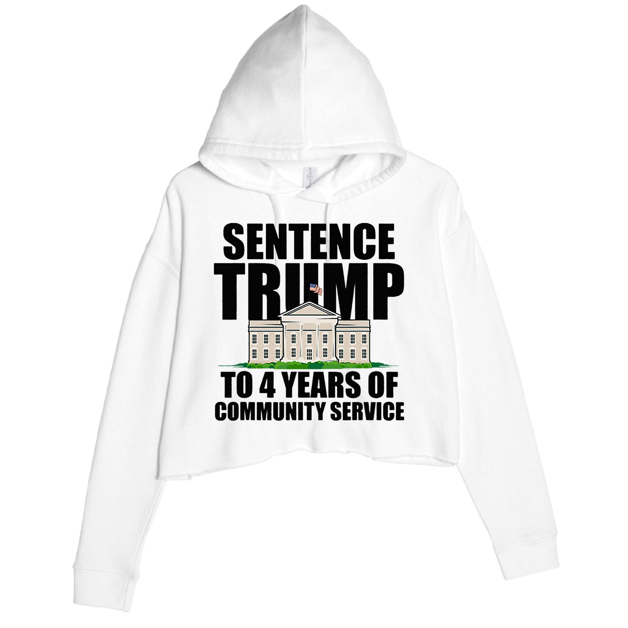 Sentence Trump To 4 Years Of Community Service Crop Fleece Hoodie