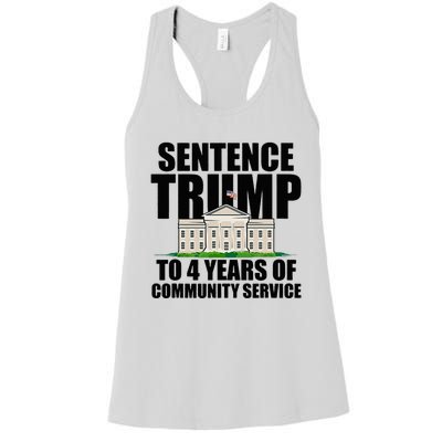 Sentence Trump To 4 Years Of Community Service Women's Racerback Tank