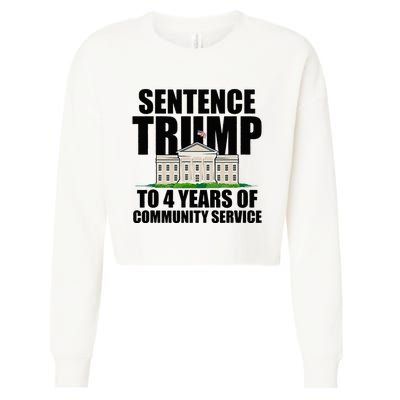 Sentence Trump To 4 Years Of Community Service Cropped Pullover Crew