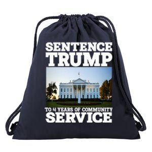 Sentence Trump To 4 Years Of Community Service White House Drawstring Bag