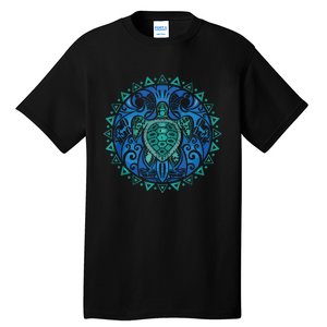 Sea Turtle Tribal Hawaiian Hawaii Turtles Lover Gift Tall T-Shirt