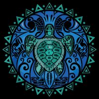 Sea Turtle Tribal Hawaiian Hawaii Turtles Lover Gift Button