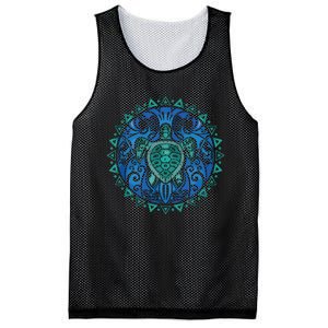 Sea Turtle Tribal Hawaiian Hawaii Turtles Lover Gift Mesh Reversible Basketball Jersey Tank