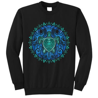 Sea Turtle Tribal Hawaiian Hawaii Turtles Lover Gift Tall Sweatshirt
