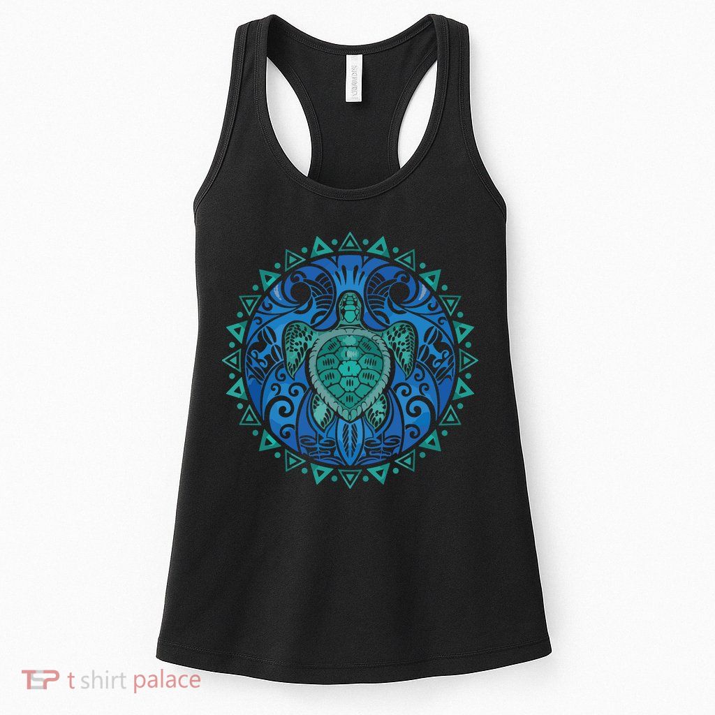 Sea Turtle Tribal Hawaiian Hawaii Turtles Lover Gift Womens Tank Top