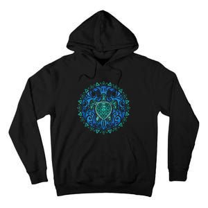 Sea Turtle Tribal Hawaiian Hawaii Turtles Lover Gift Tall Hoodie