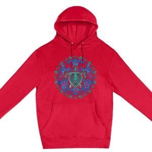 Sea Turtle Tribal Hawaiian Hawaii Turtles Lover Gift Premium Pullover Hoodie