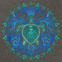 Sea Turtle Tribal Hawaiian Hawaii Turtles Lover Gift Cotton Canvas Backpack