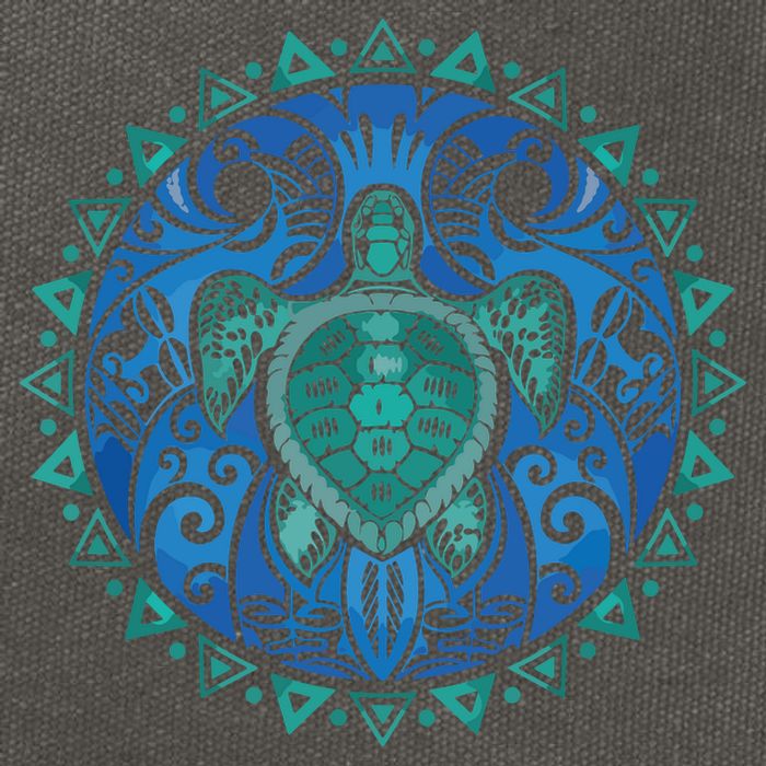 Sea Turtle Tribal Hawaiian Hawaii Turtles Lover Gift Cotton Canvas Backpack