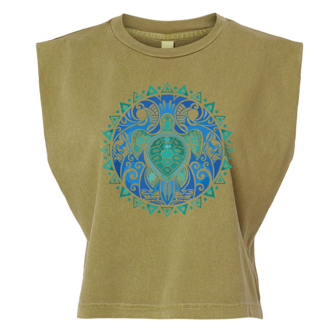 Sea Turtle Tribal Hawaiian Hawaii Turtles Lover Gift Garment-Dyed Women's Muscle Tee