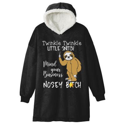 Sloth Twinkle Twinkle Little Snitch Hooded Wearable Blanket