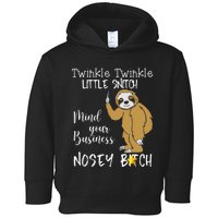 Sloth Twinkle Twinkle Little Snitch Toddler Hoodie