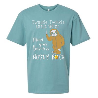 Sloth Twinkle Twinkle Little Snitch Sueded Cloud Jersey T-Shirt