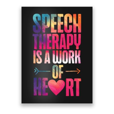 Speech Therapist Therapy Assistant SLP Watercolor Speech Poster