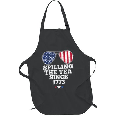 Spilling The Tea Since 1773 Funny 4th Of July American Flag Apron