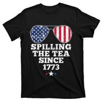 Spilling The Tea Since 1773 Funny 4th Of July American Flag T-Shirt