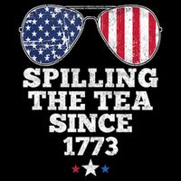 Spilling The Tea Since 1773 Funny 4th Of July American Flag Drawstring Bag