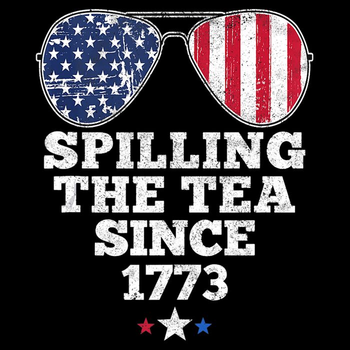 Spilling The Tea Since 1773 Funny 4th Of July American Flag Drawstring Bag