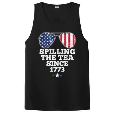 Spilling The Tea Since 1773 Funny 4th Of July American Flag PosiCharge Competitor Tank