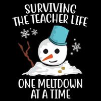 Surviving The Teacher Life One Meltdown At A Time Funny Holiday Impact Tech Backpack