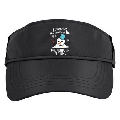Surviving The Teacher Life One Meltdown At A Time Funny Holiday Adult Drive Performance Visor