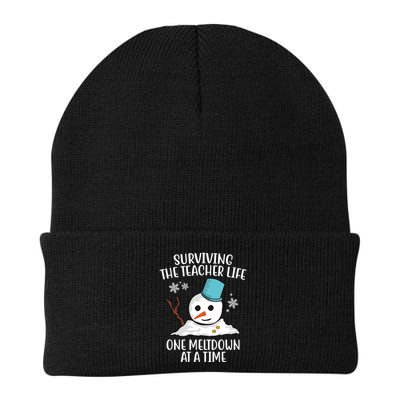 Surviving The Teacher Life One Meltdown At A Time Funny Holiday Beanie