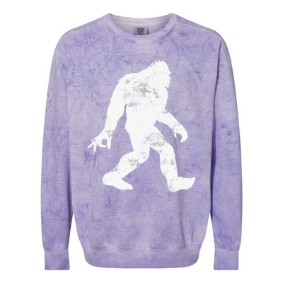 Squatching Through The Snow - Bigfoot Christmas Sasquatch Colorblast Crewneck Sweatshirt