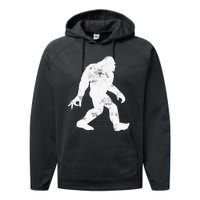 Squatching Through The Snow - Bigfoot Christmas Sasquatch Performance Fleece Hoodie