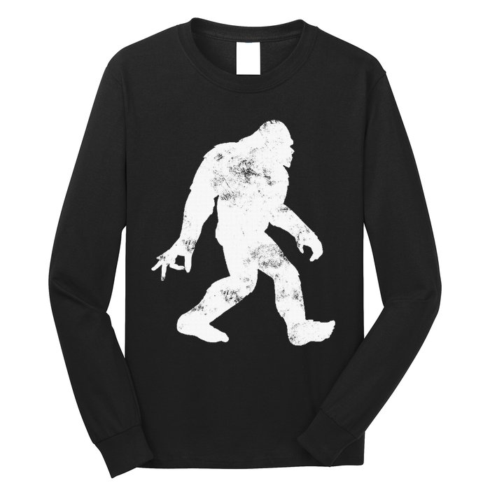 Squatching Through The Snow - Bigfoot Christmas Sasquatch Long Sleeve Shirt