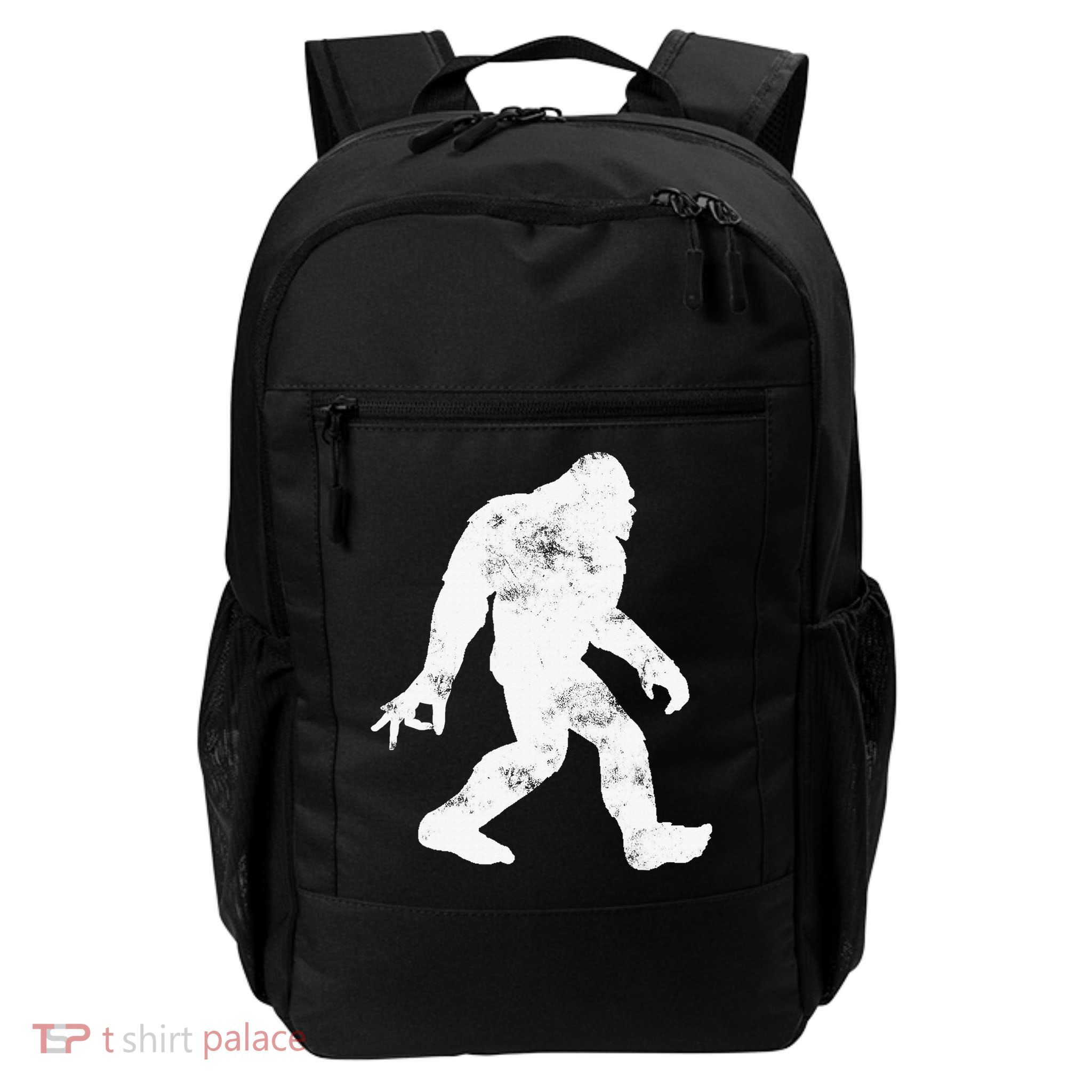 Squatching Through The Snow - Bigfoot Christmas Sasquatch Daily Commute Backpack